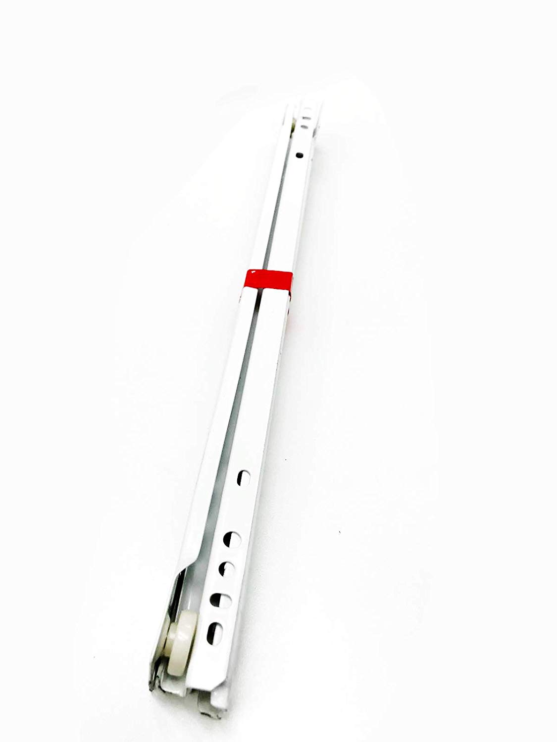 16″ Epoxy Self-Closing White Powder Side Mount Underside Drawer Slides